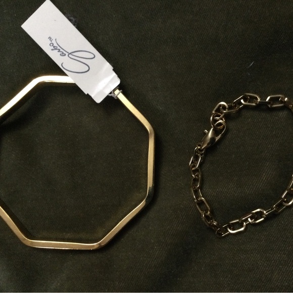 Two gold-tone bracelets, NWT - Picture 2 of 2